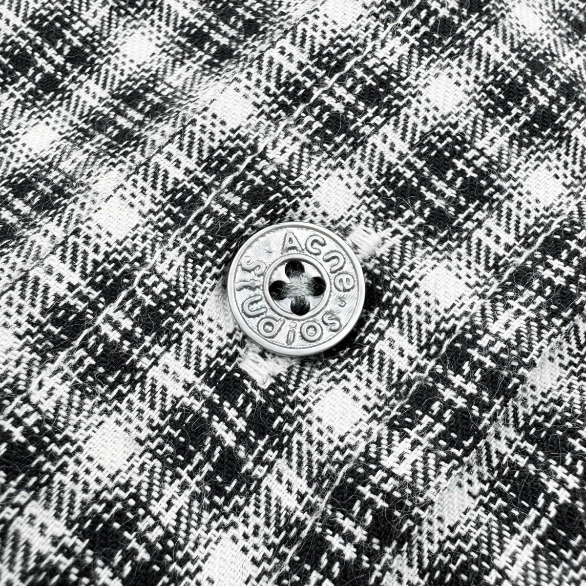 Acne Studios Long‑Sleeve Check Button‑Up Shirt