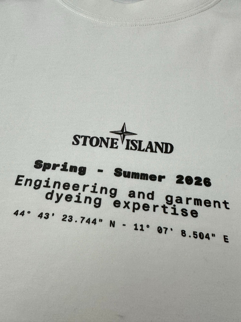 Stone Island Spring Summer 2026 Archive Text Print Long Sleeve Tee - 2 Colors