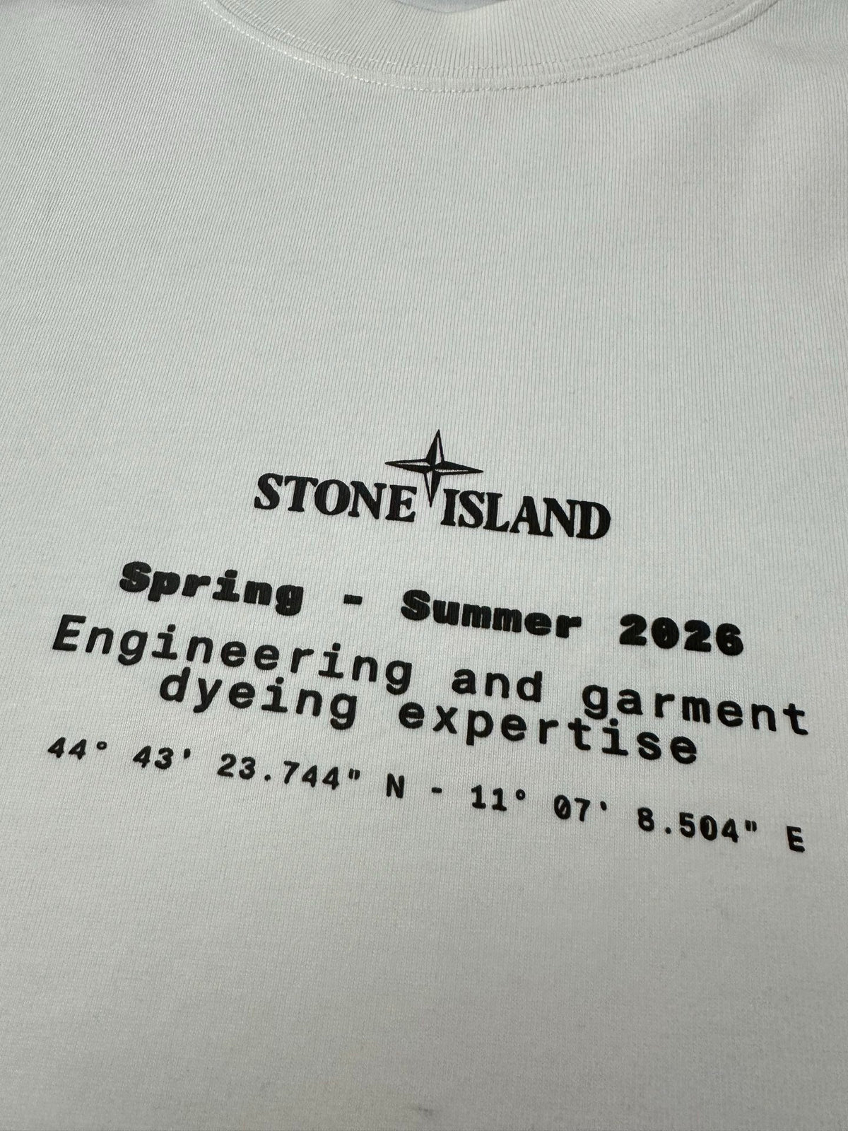 Stone Island Spring Summer 2026 Archive Text Print Long Sleeve Tee - 2 Colors