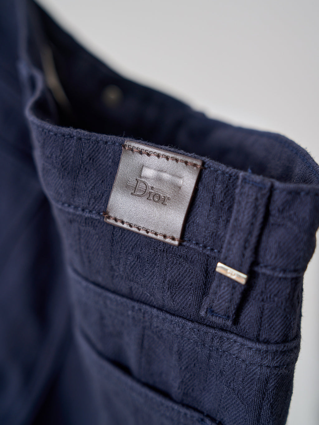`Ralph Lauren Men's Navy Textured Straight‑Leg Casual Trousers`