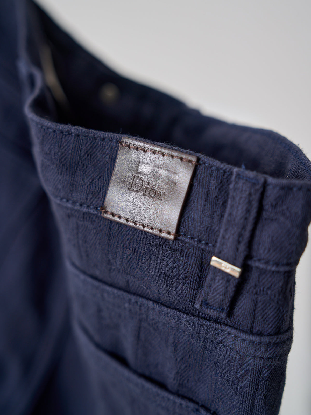 `Ralph Lauren Men's Navy Textured Straight‑Leg Casual Trousers`