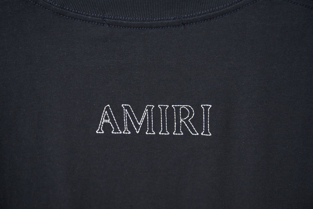 AMIRI MA Monogram Pocket Crew‑Neck Short‑Sleeve T‑Shirt