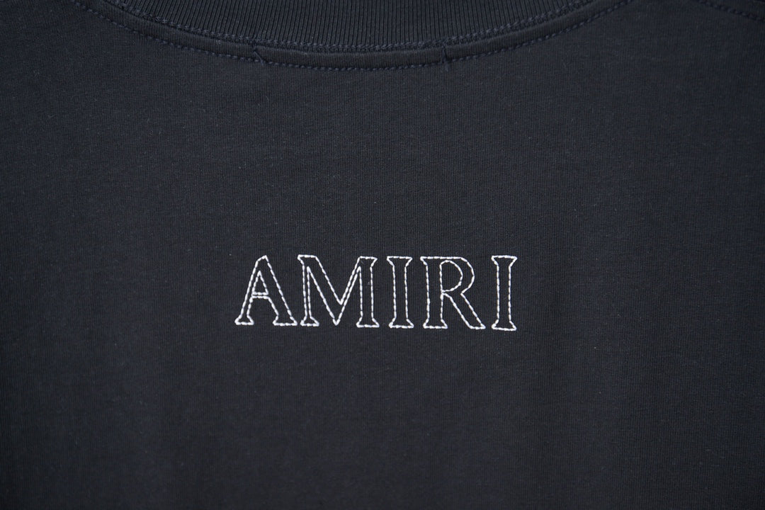 AMIRI MA Monogram Pocket Crew‑Neck Short‑Sleeve T‑Shirt