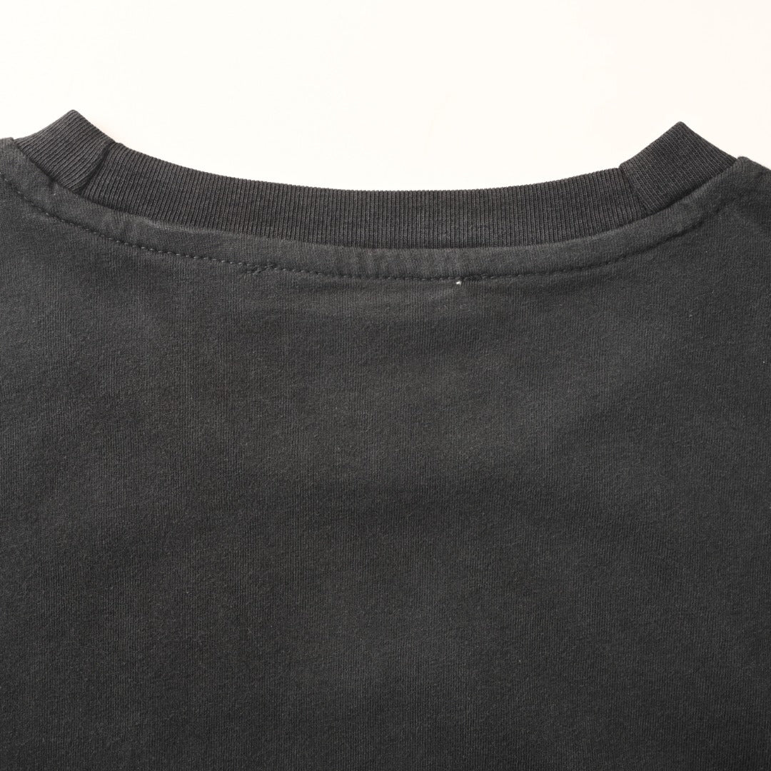 Acne Studios Vintage Script‑Print Oversized Crew‑Neck T‑Shirt