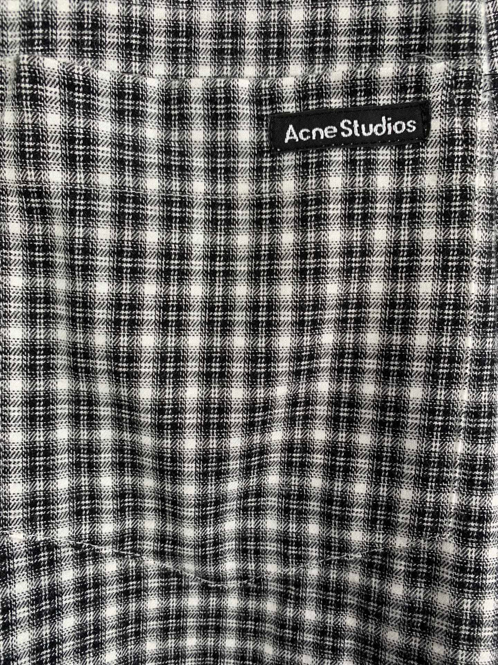 Acne Studios Oversized Long‑Sleeve Check Button‑Up Shirt