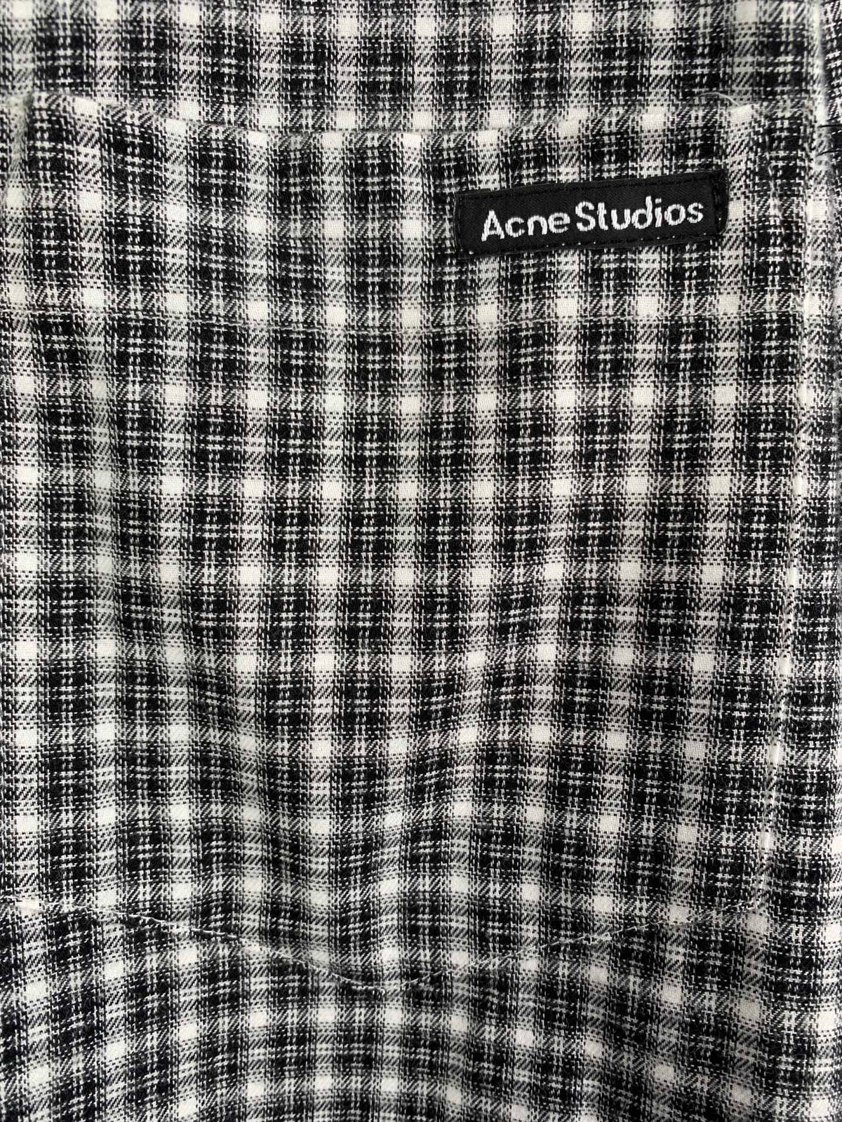 Acne Studios Oversized Long‑Sleeve Check Button‑Up Shirt