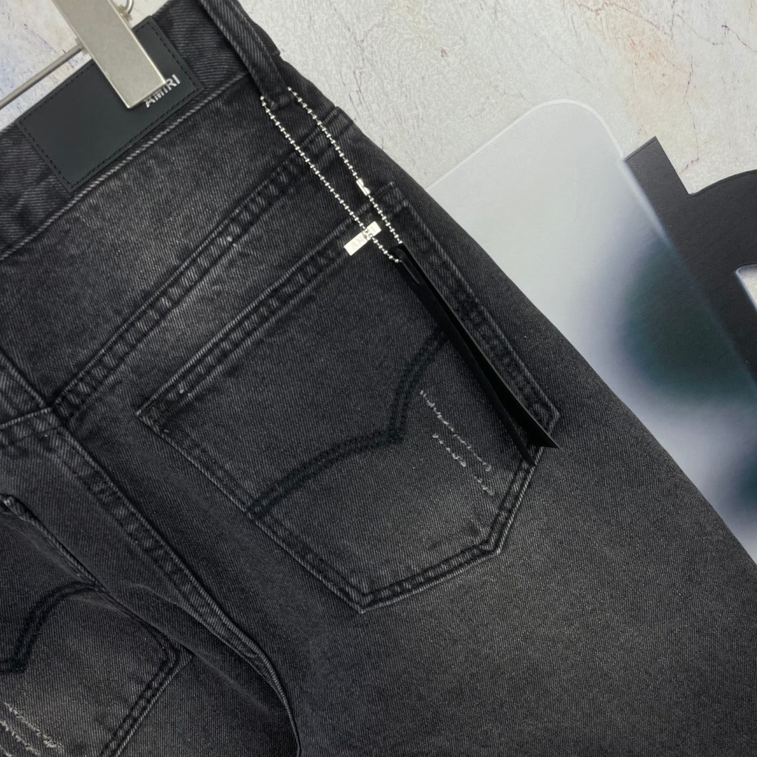 AMIRI Ornamental Stud Embellished Flared Denim Jeans