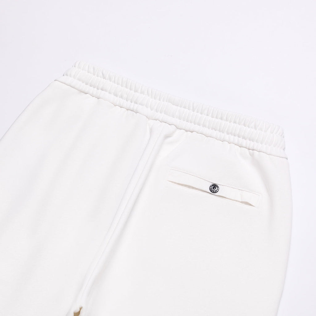 Stone Island Cotton Fleece Cargo Sweatpants with Right Thigh Curved Flap Pocket and Compass Badge