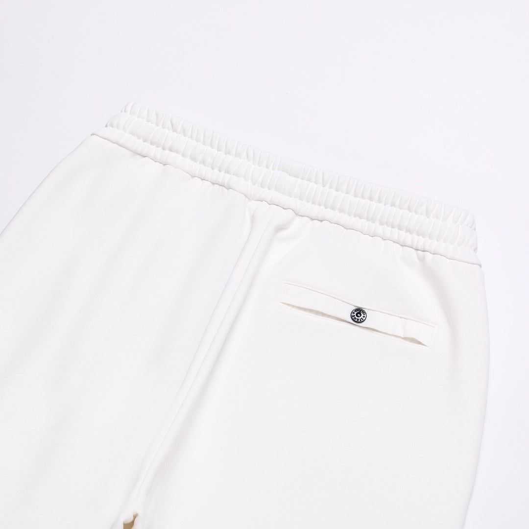 Stone Island Cotton Fleece Cargo Sweatpants with Right Thigh Curved Flap Pocket and Compass Badge