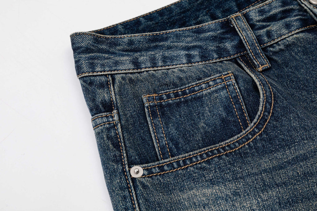AMIRI Bone MA Logo Vintage Wash Baggy Denim Jeans