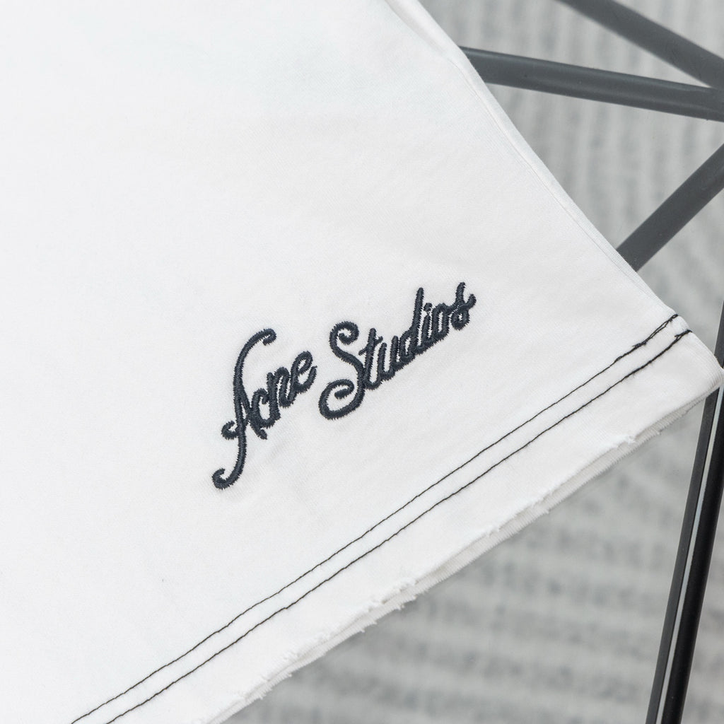 Acne Studios Contrast‑Stitch Script Logo Crew‑Neck Short‑Sleeve T‑Shirt