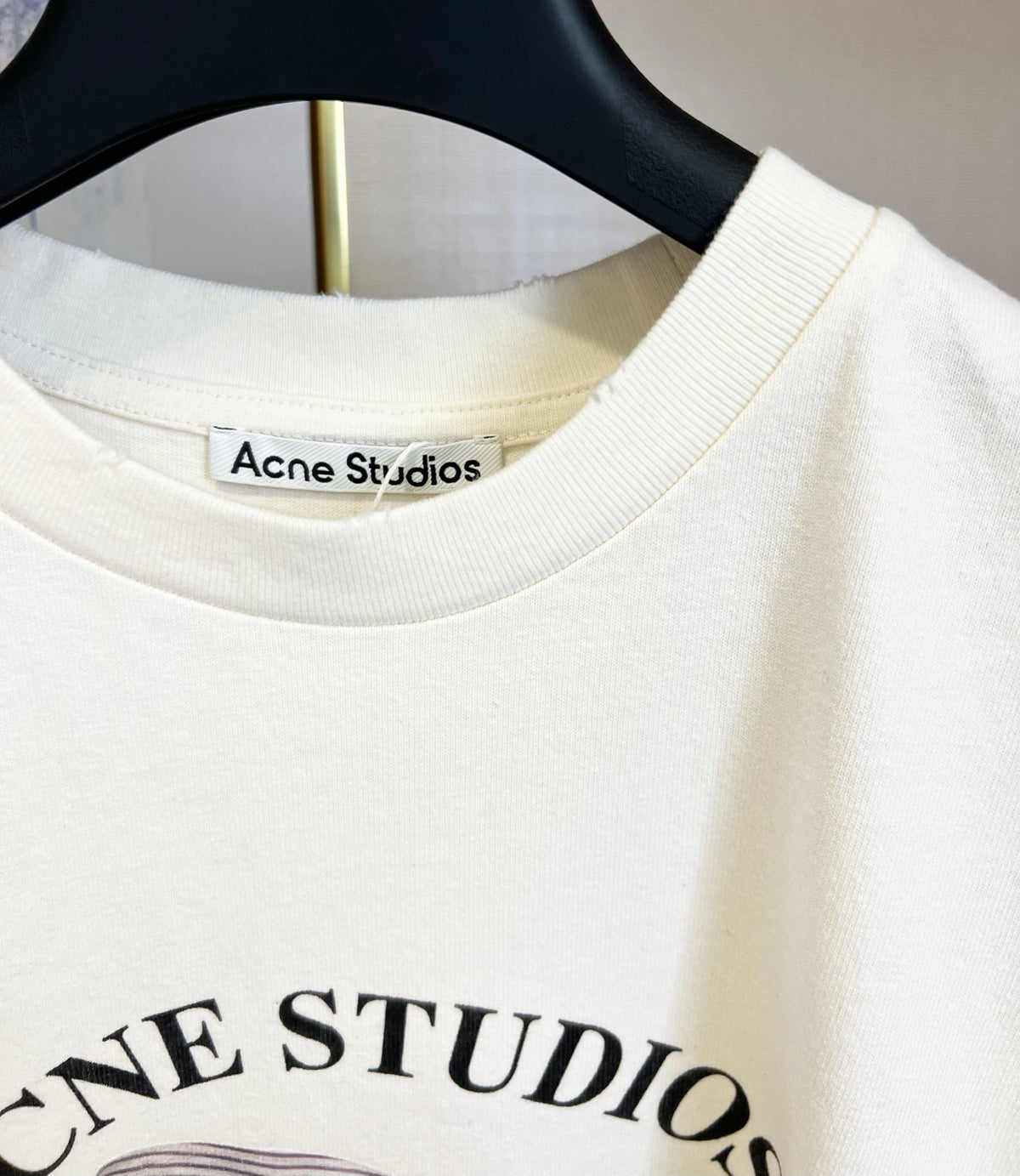 Acne Studios Contemporary Art Graphic Print Oversized Short‑Sleeve T‑Shirt
