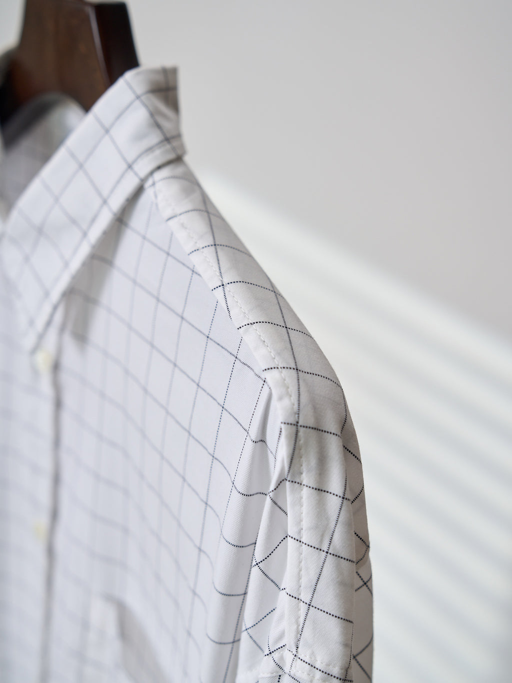 Acne Studios Grid‑Print Oversized Long‑Sleeve Shirt
