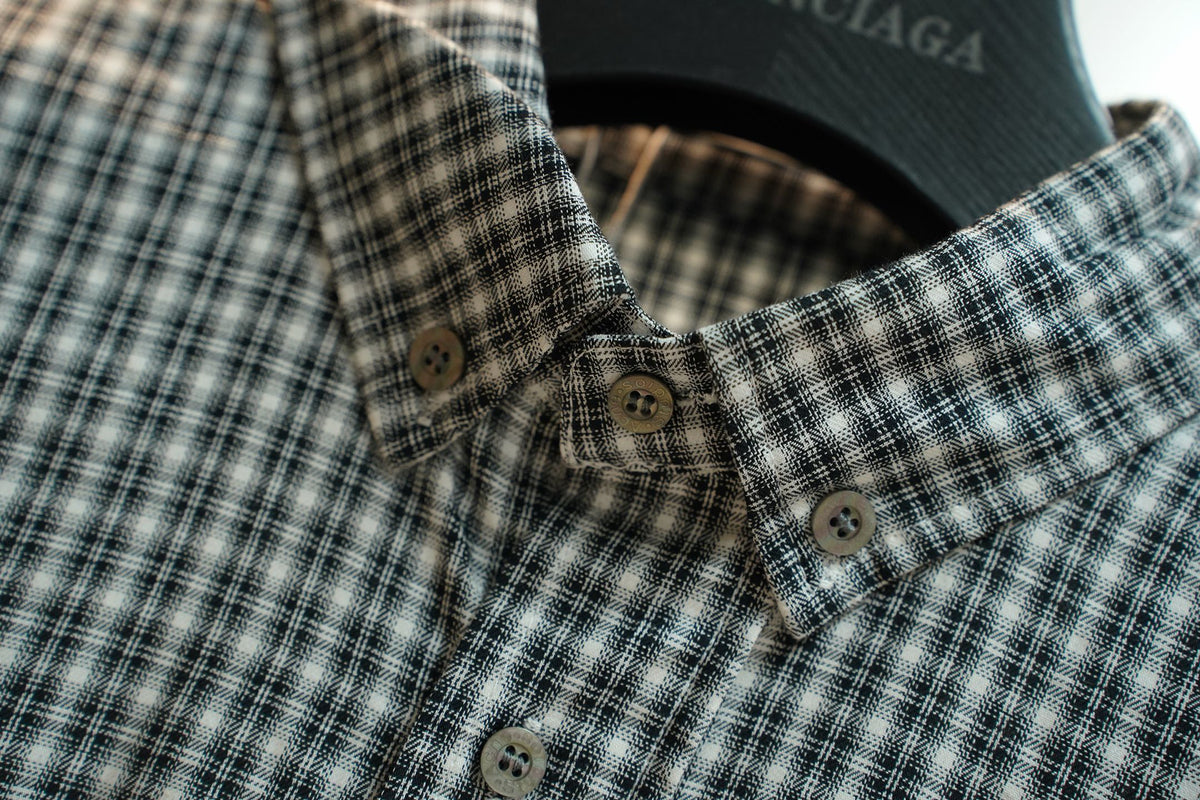 Acne Studios Check Patch‑Pocket Long‑Sleeve Button‑Down Shirt