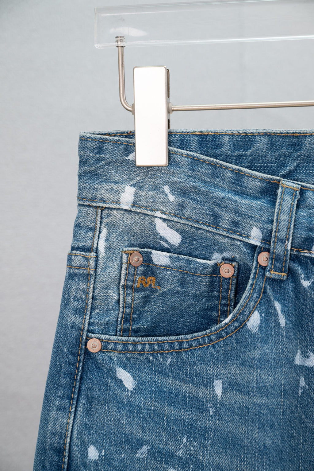 Ralph Lauren Men's Paint‑Splatter Straight‑Leg Denim Jeans