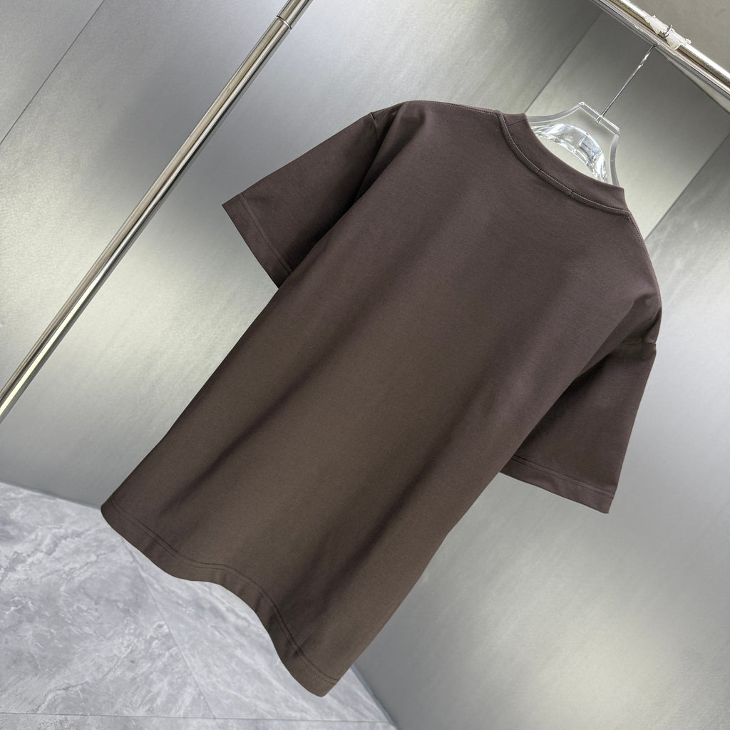 Moncler Double Badge T-Shirt Dark Brown