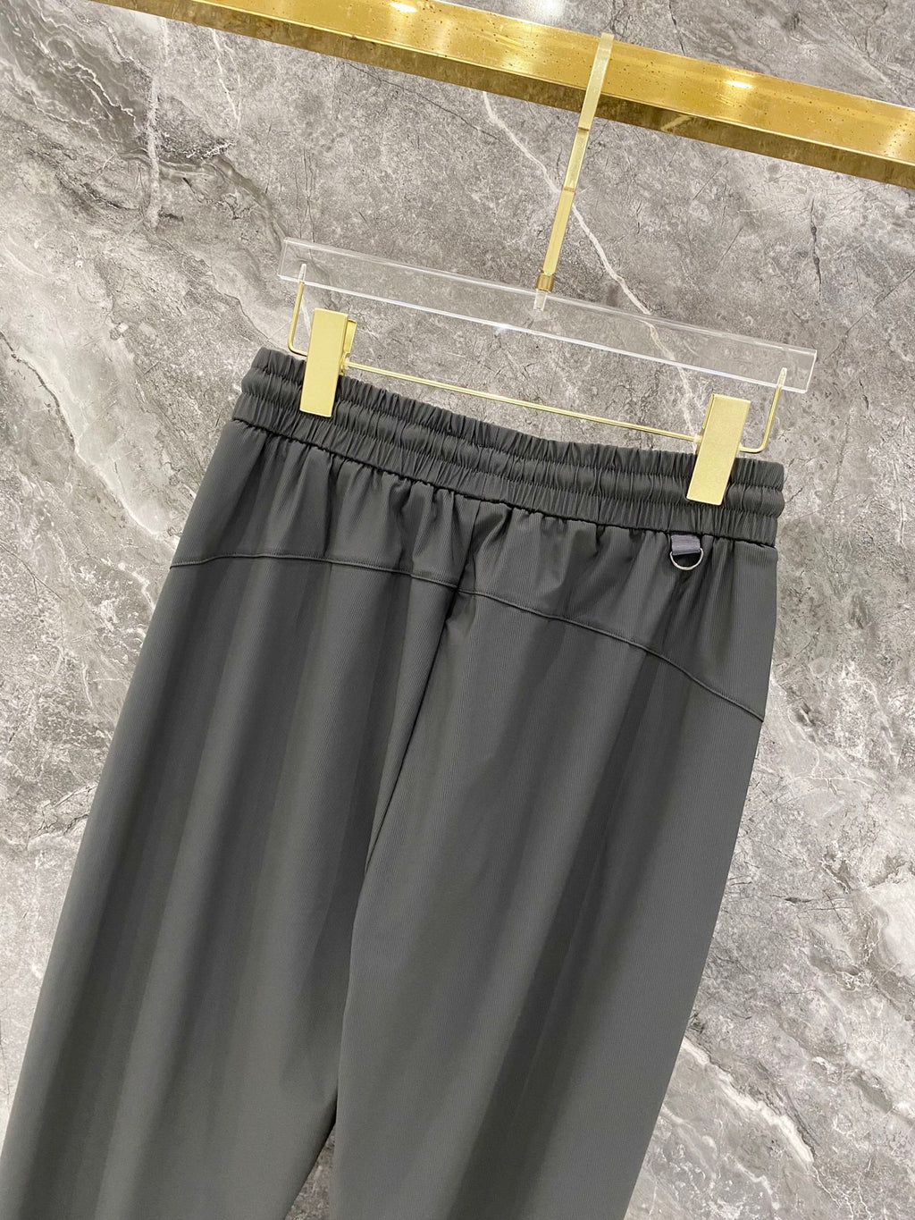 Men's Quick‑Dry Drawstring Casual Pants Horse Embroidery Elastic Waist Trousers With Zipper Pockets