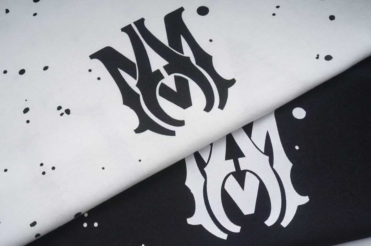 Amiri Bandana Splash Print Crew‑Neck Short‑Sleeve T‑Shirt