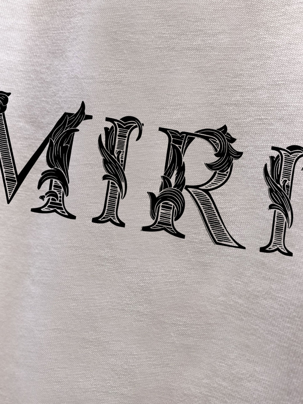 AMIRI Thorn‑Letter Logo Graphic Long‑Sleeve Tee