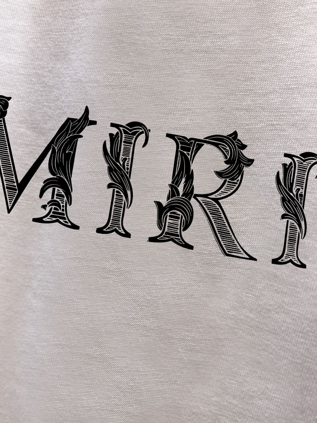 AMIRI Thorn‑Letter Logo Graphic Long‑Sleeve Tee