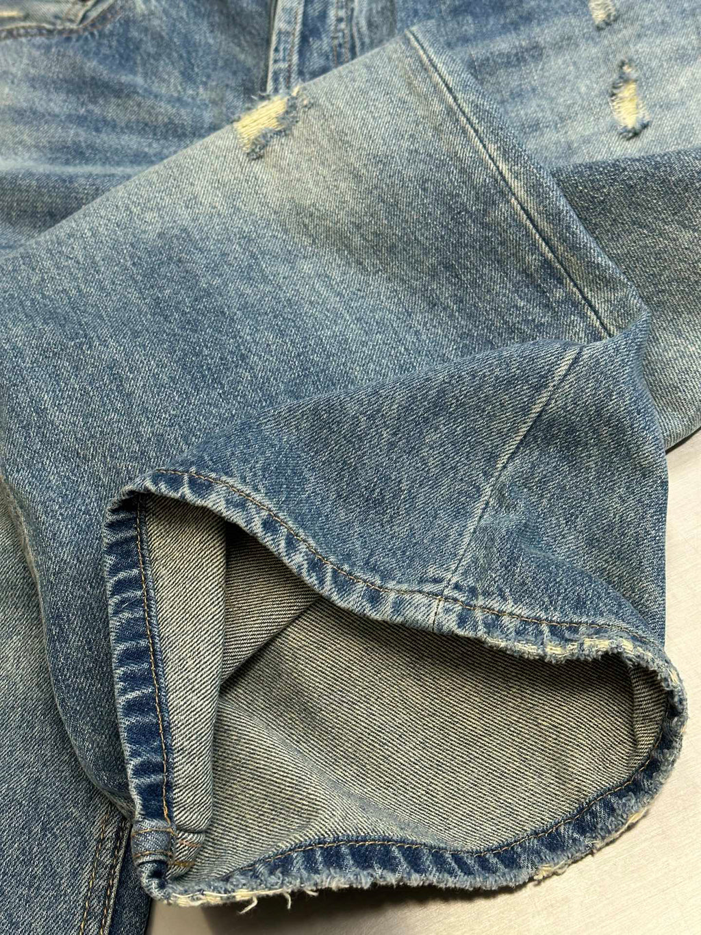 Acne Studios Distressed Wide‑Leg Denim Jeans