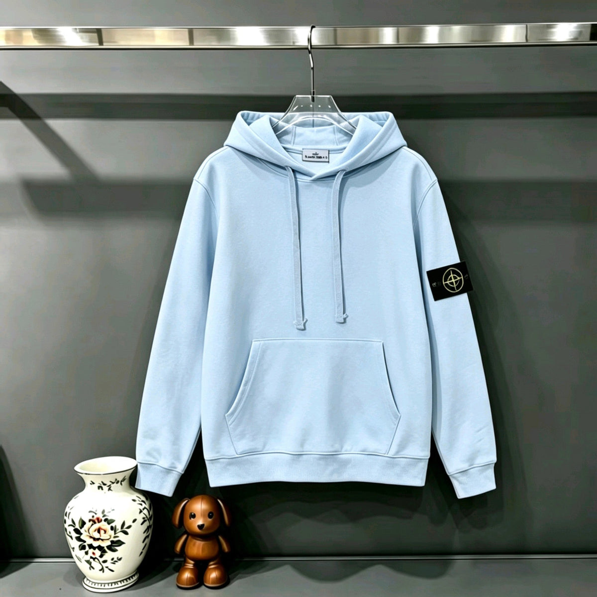 Stone Island Classic Compass Badge Pullover Hoodie Sweatshirt