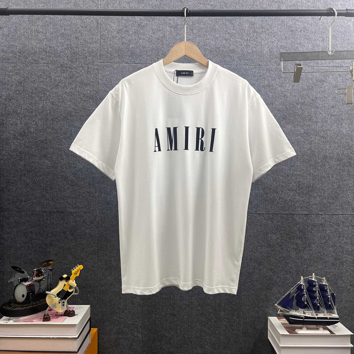 AMIRI Serif Core Logo Graphic Short‑Sleeve Tee