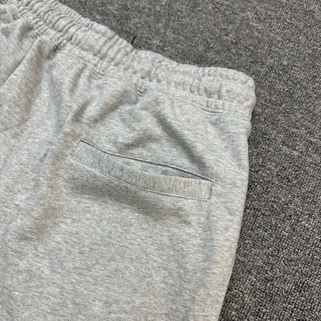 A Bathing Ape Wordmark Embroidered Raw Hem Shorts - Black / Gray