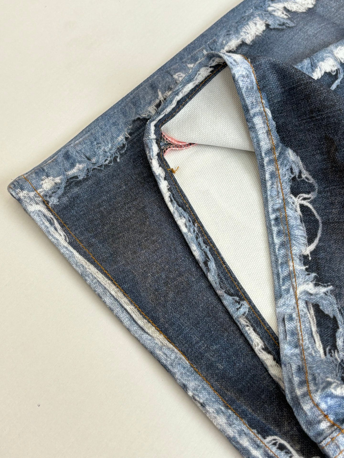 Acne Studios Heavily Distressed Denim Jort Shorts