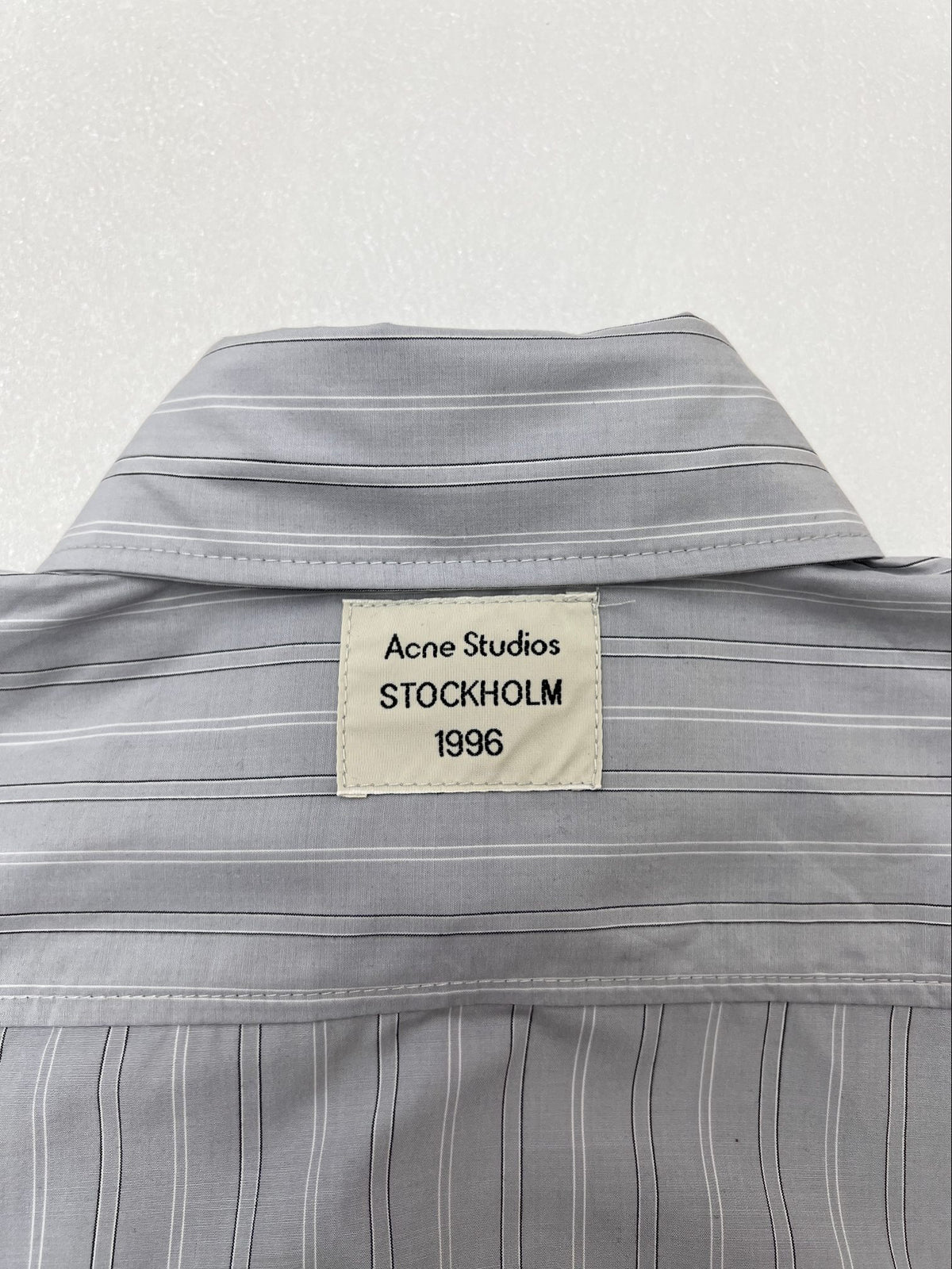 Acne Studios Vertical Stripe Oversized Long‑Sleeve Shirt
