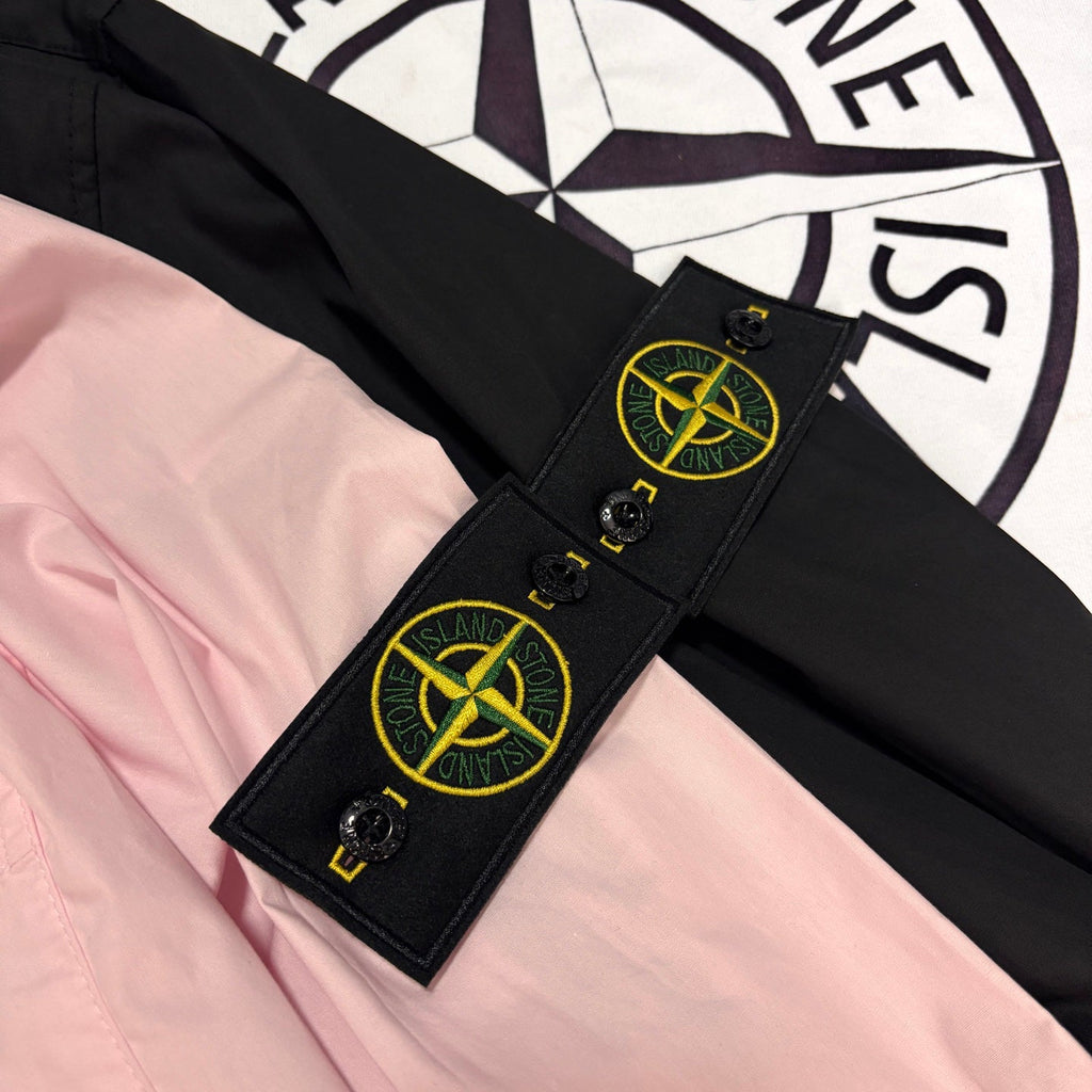 Stone Island Technical Cotton Overshirt with Snap Buttons and Compass Badge