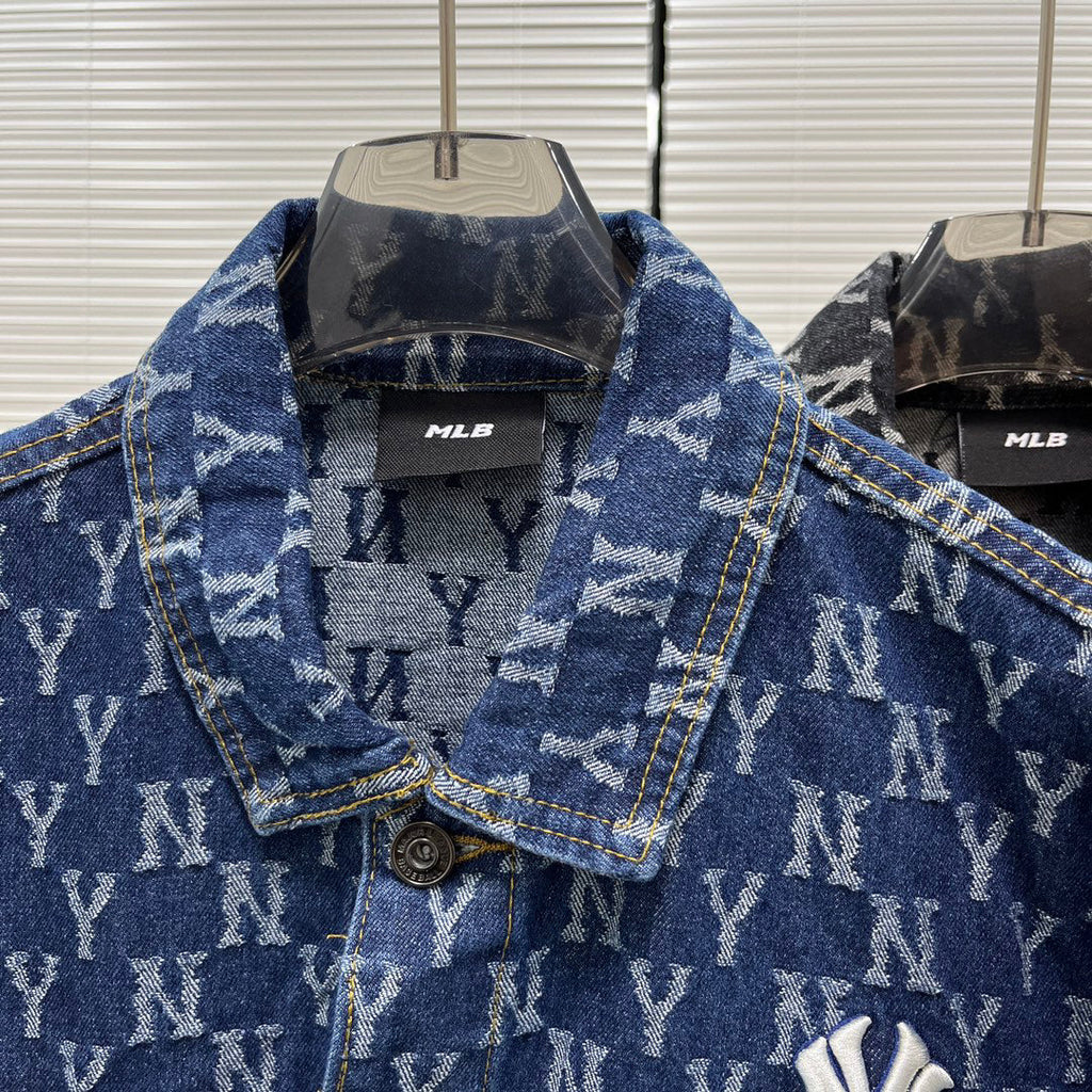 NY Yankees All-Over Monogram Denim Jacket