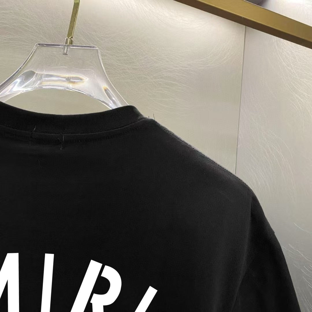 Amiri Arts District Text Chest Graphic Crew‑Neck Short‑Sleeve T‑Shirt
