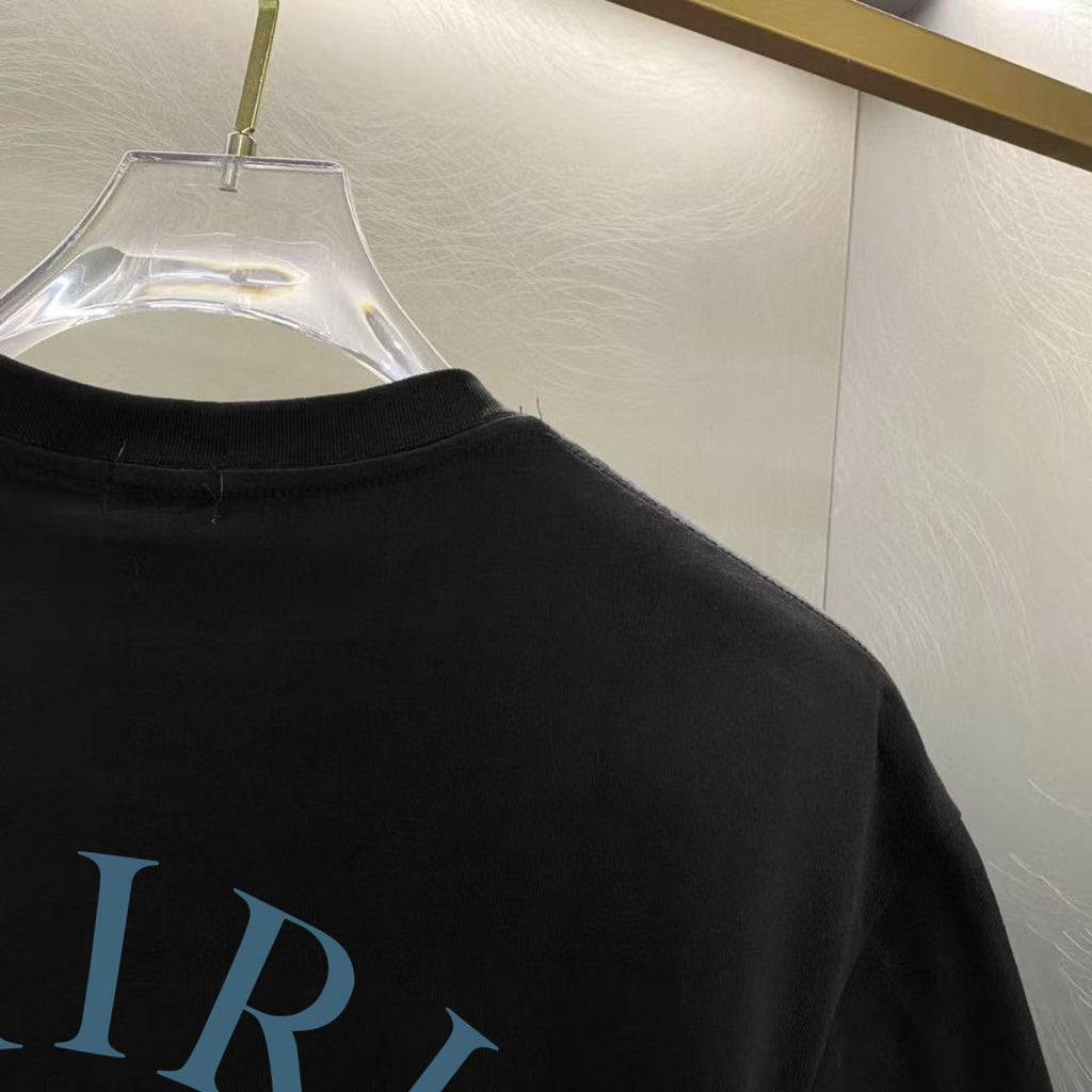 Amiri  Vintage Text Chest Crew‑Neck Short‑Sleeve T‑Shirt