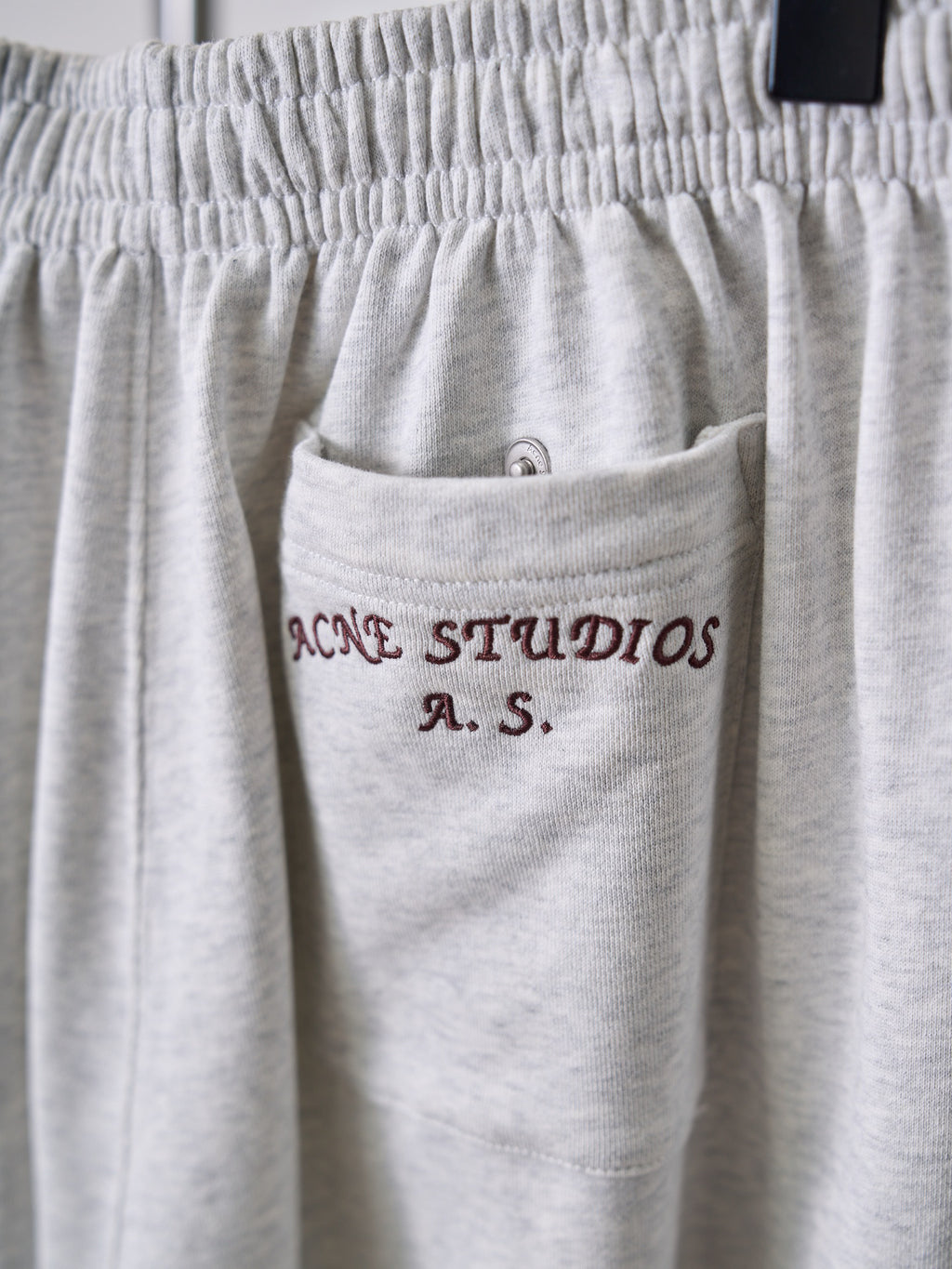 Acne Studios Heather Grey Wide‑Leg Sweatpants