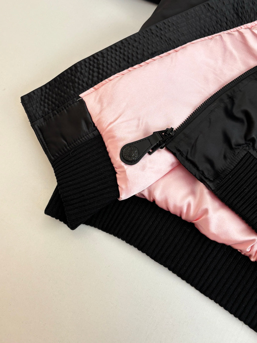 Acne Studios Ribbed Collar Zip‑Up Oversized Bomber Jacket