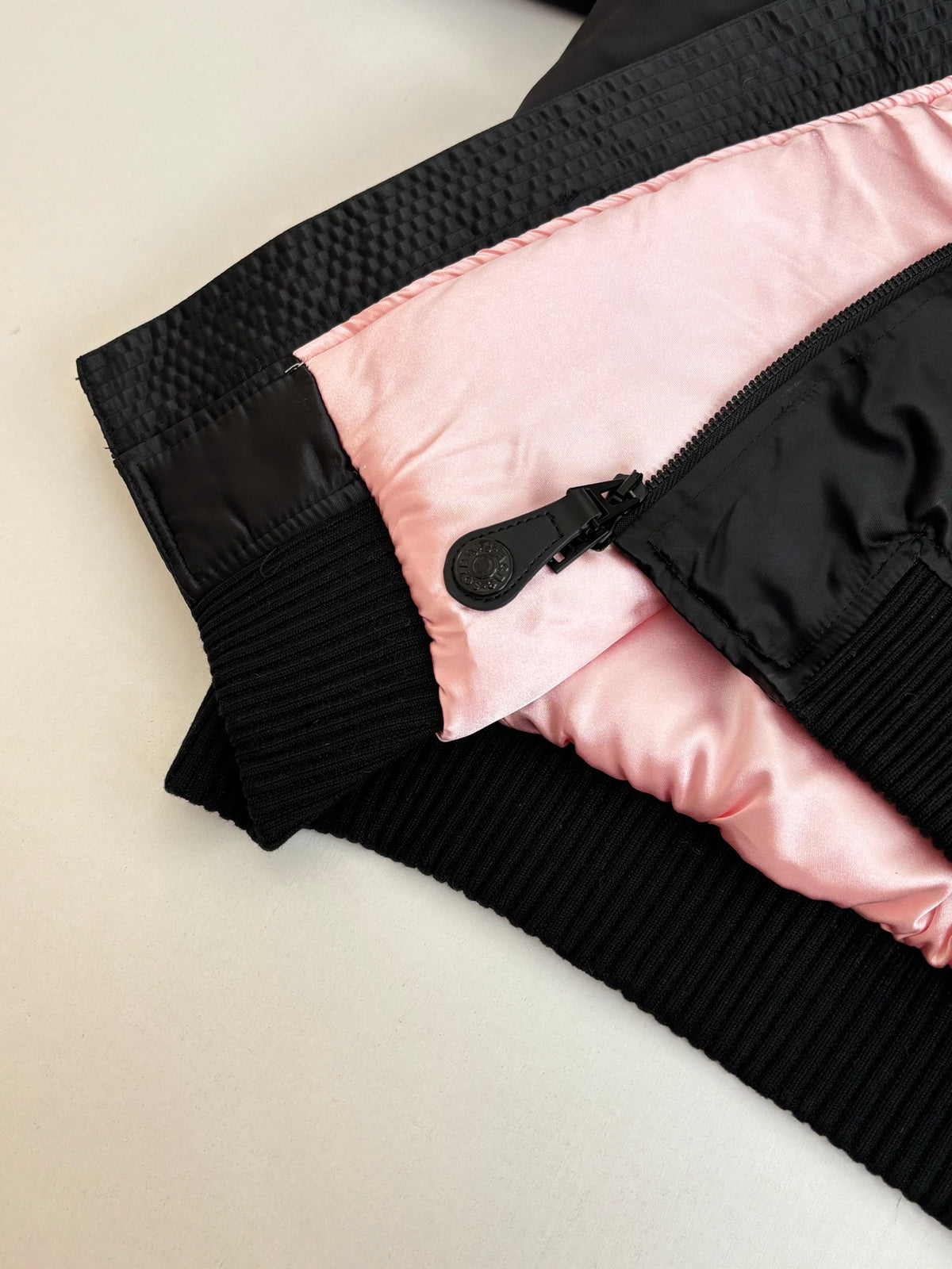 Acne Studios Ribbed Collar Zip‑Up Oversized Bomber Jacket