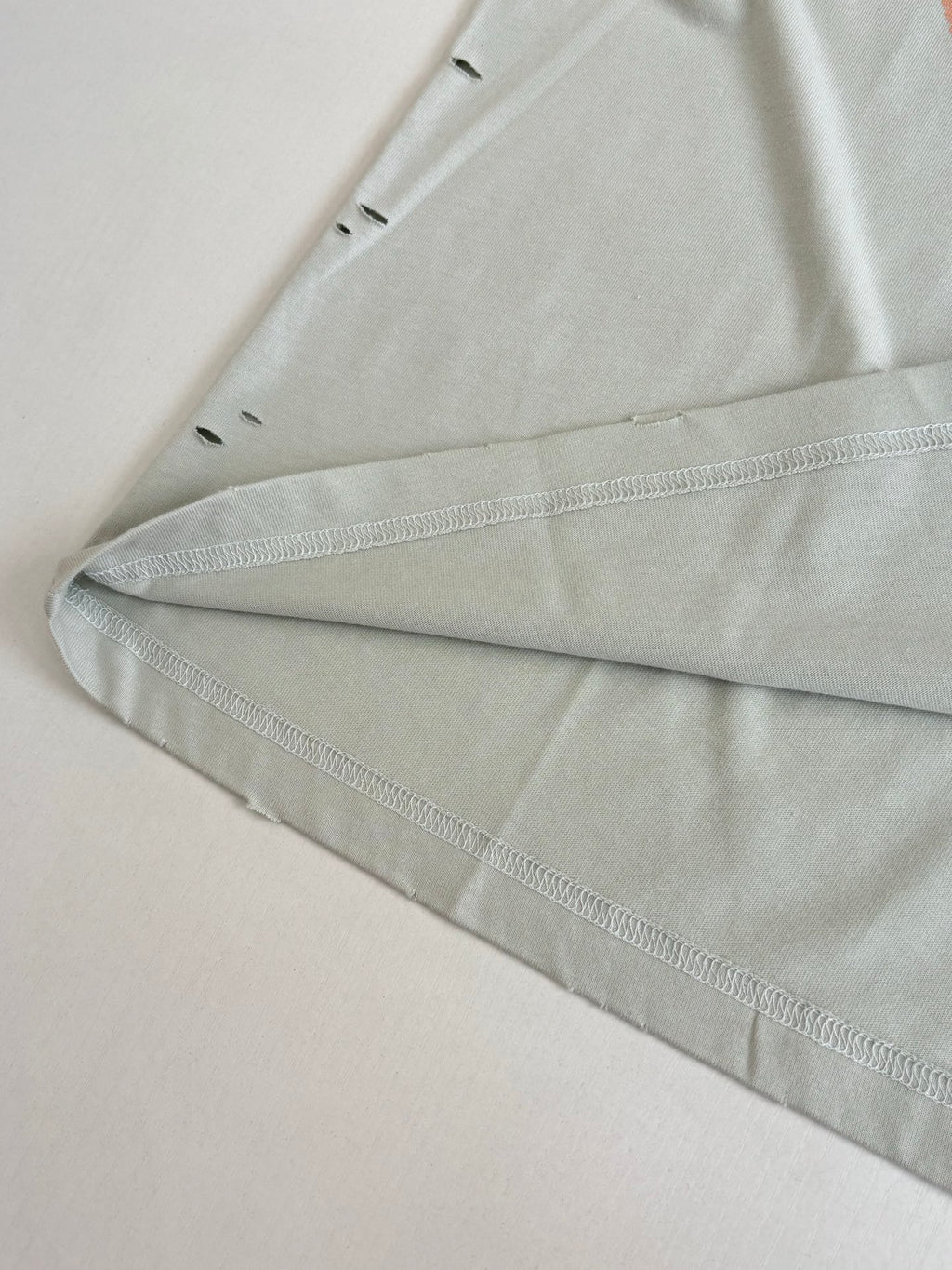 Acne Studios Distressed Circular‑Logo Oversized Short‑Sleeve T‑Shirt
