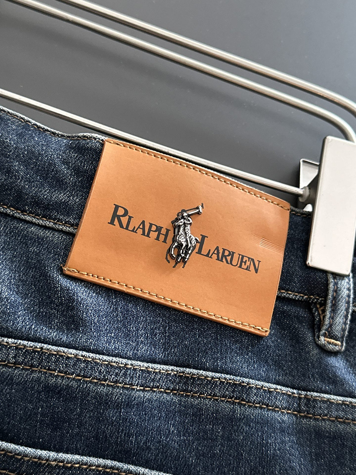 Ralph Lauren Men's Dark Wash Straight‑Leg Denim Jeans