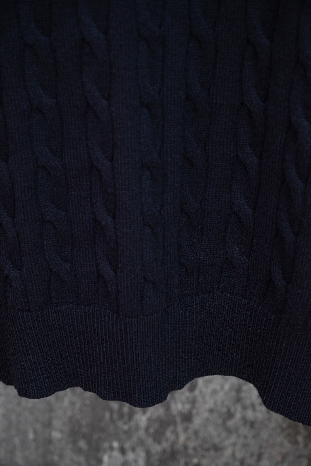 Men's Cable Knit Short‑Sleeve Collared Polo Top, Red Rider Chest Embroidery