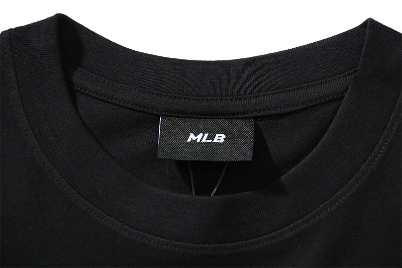 MLB Paisley Oversized Logo Crew Neck Short‑Sleeve T‑Shirt