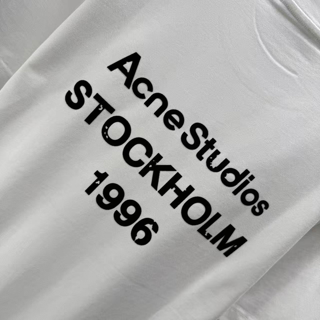 Acne Studios Centered Text‑Logo Crew‑Neck Short‑Sleeve T‑Shirt