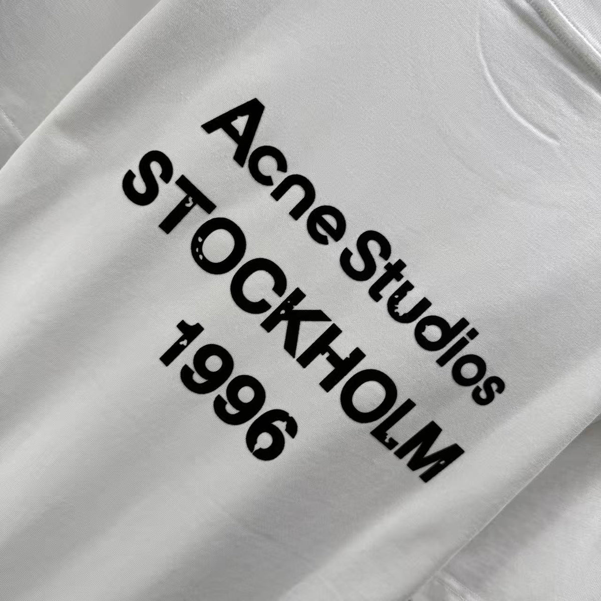 Acne Studios Centered Text‑Logo Crew‑Neck Short‑Sleeve T‑Shirt