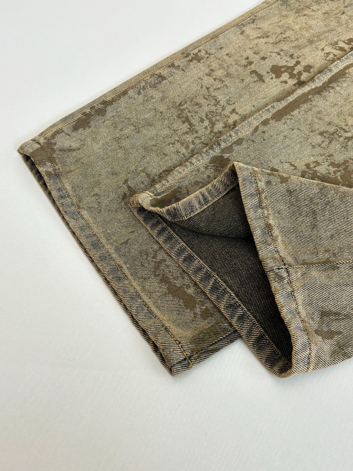 Acne Studios Vintage Distressed‑Print Wide‑Leg Jeans