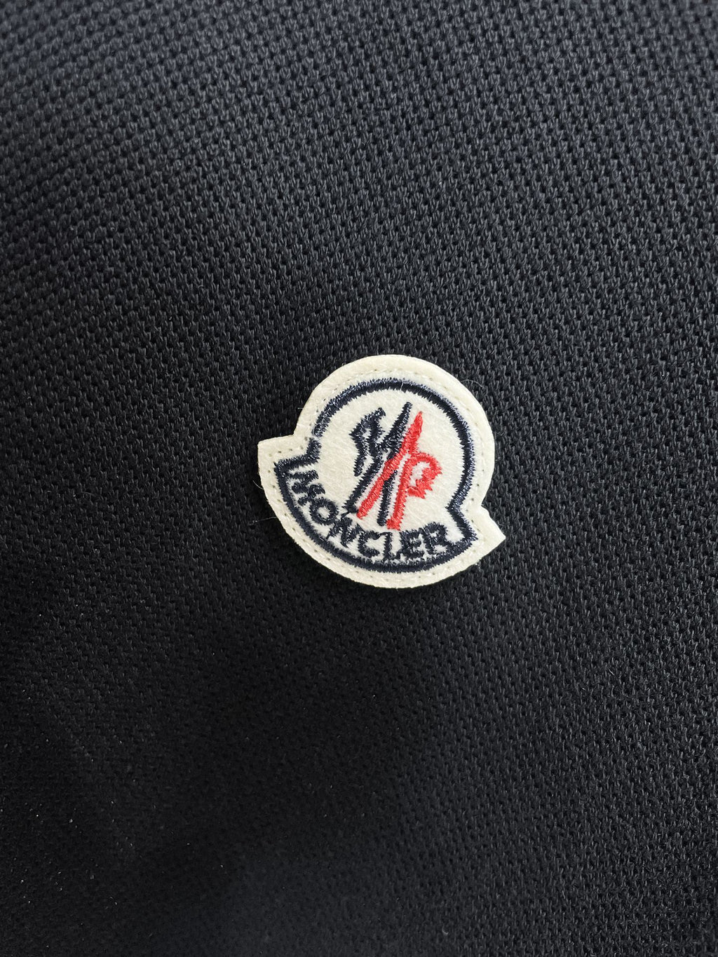 Moncler Logo‑Patch Short‑Sleeve Polo Shirt (Black)