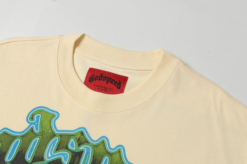 Godspeed Sunset Supercar Racing Short‑Sleeve T‑Shirt (Cream)