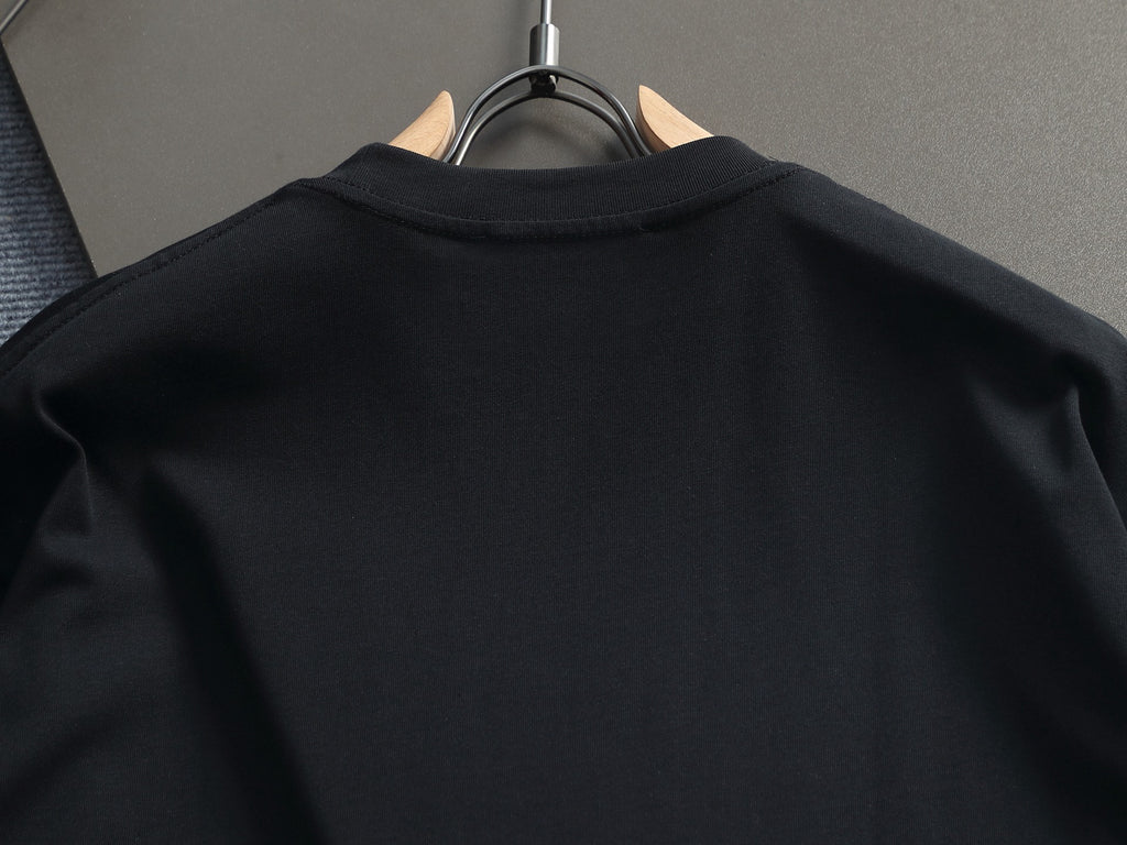 AMIRI Distressed Bold Logo Crew Neck Short‑Sleeve T‑Shirt