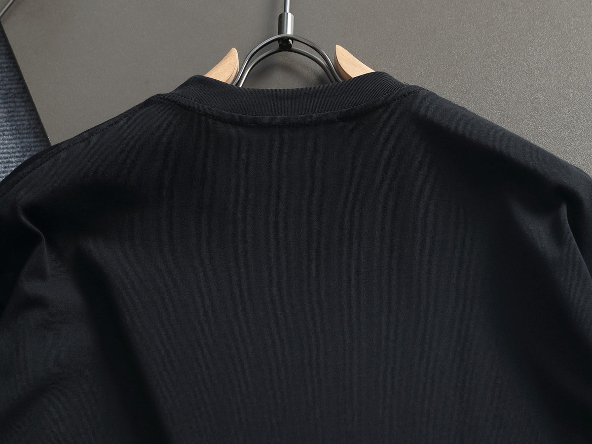 AMIRI Distressed Bold Logo Crew Neck Short‑Sleeve T‑Shirt