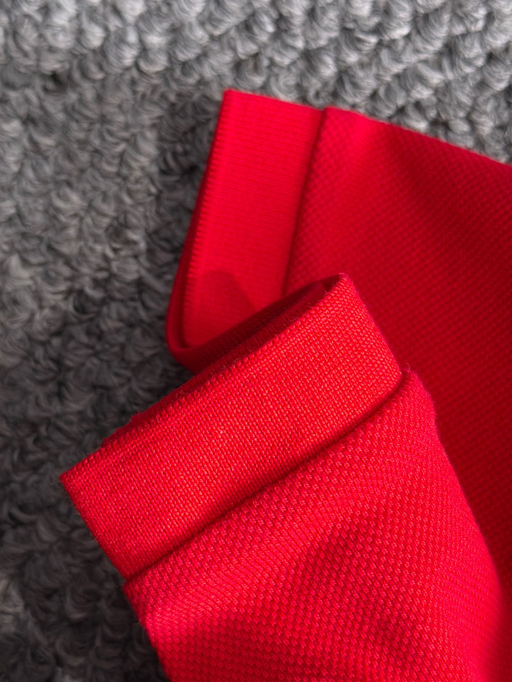 Kids Pique Knit Short‑Sleeve Polo Shirt Small Horse Embroidery Solid Red Casual Top