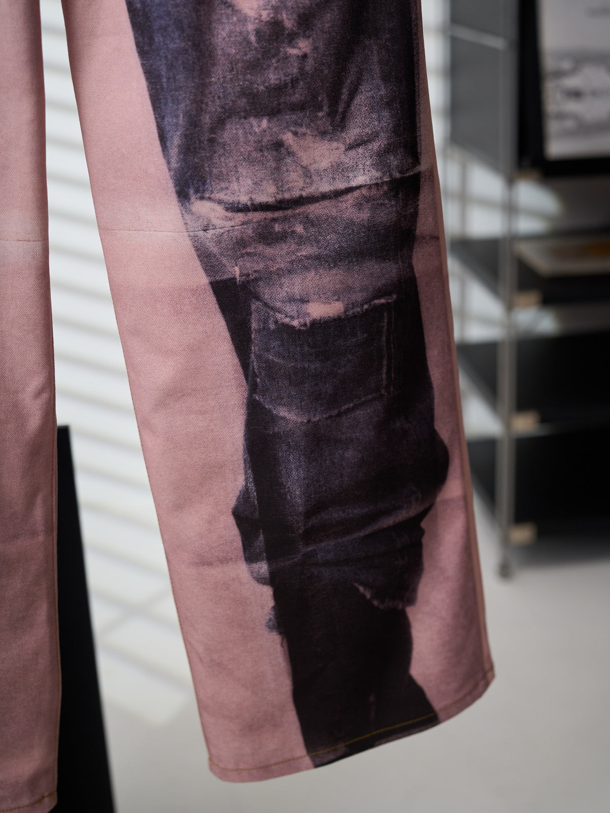 Acne Studios Unisex Printed Wide‑Leg Denim‑Style Trousers